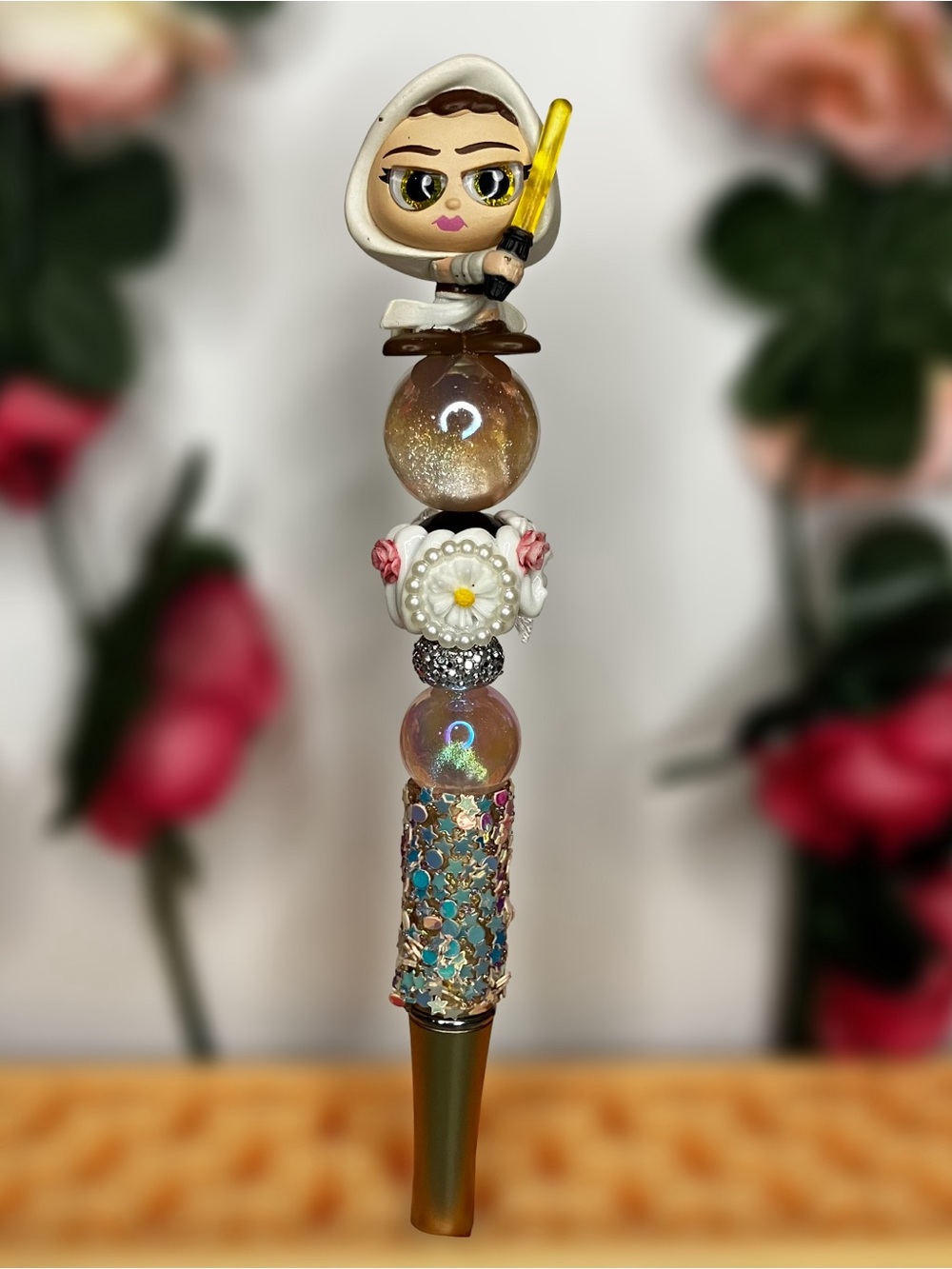 Star Wars Rey Doorable Handmade Beaded Pen